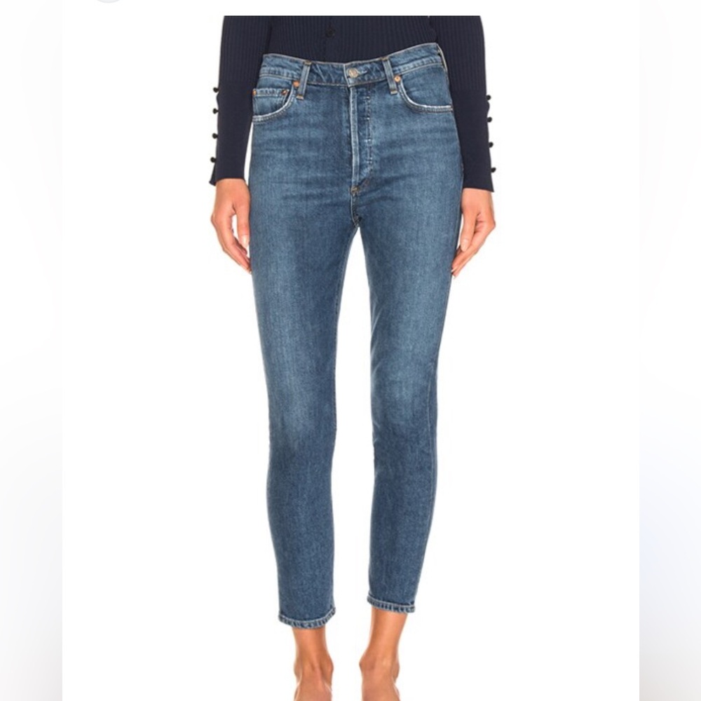 AGOLDE Nico High Rise Slim Fit Jeans in Subdued